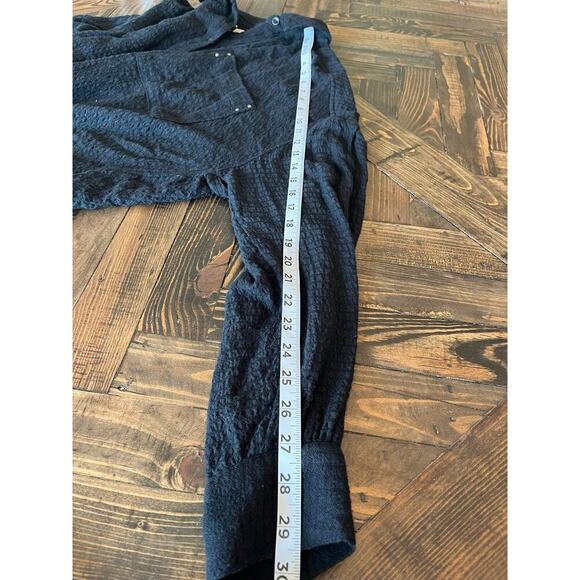 We the Free Oversized Boxy Gauzy Loose Button Up Women XS Neutral Boho Beachy - Picture 7 of 9